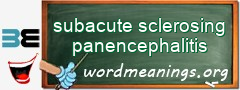 WordMeaning blackboard for subacute sclerosing panencephalitis